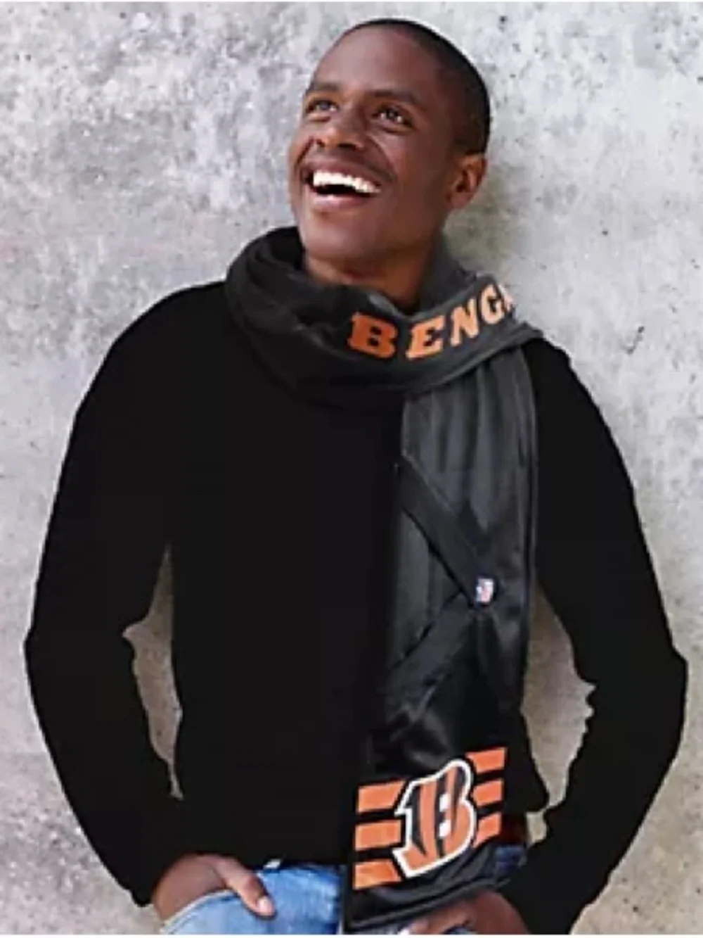 NFL Cincinnati Bengals Black and Orange Scarf